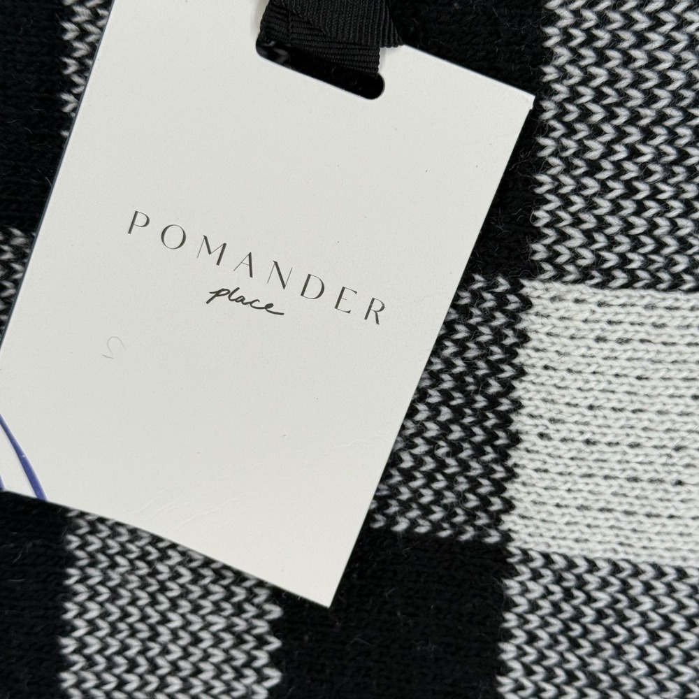 Pomander Place Black‎ White Gingham Knit Wrap Skirt Women's Size M - Picture 6 of 9